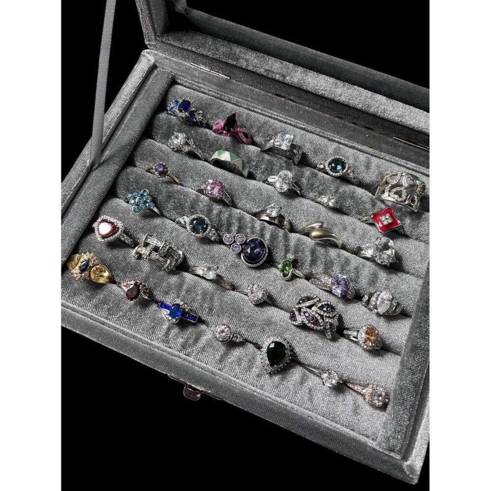 Unbranded Size 7-11 Assorted Colorful Statement Rings Collection